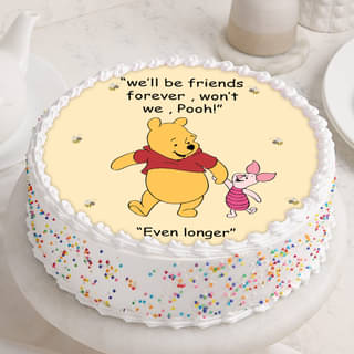 Pooh Friendship Day Photo Cake